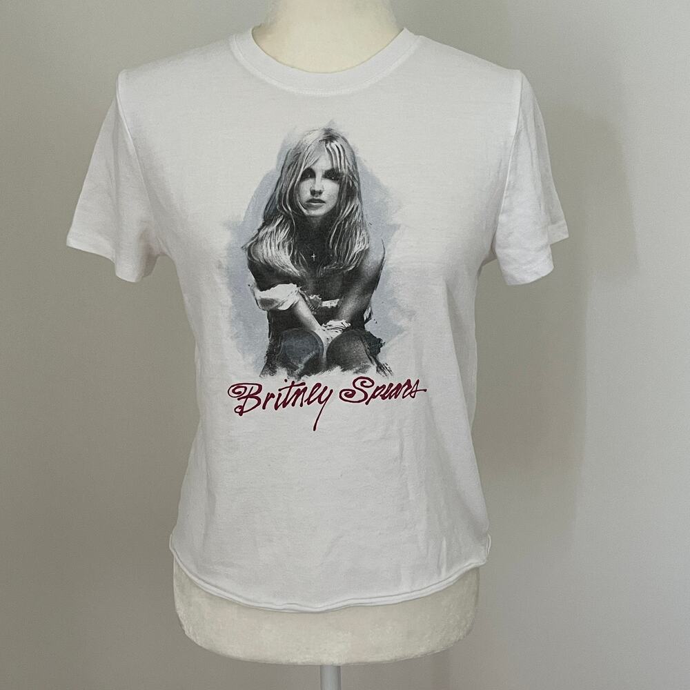 Britney Spears Abercrombie & Fitch Kids White Short Sleeve Tee